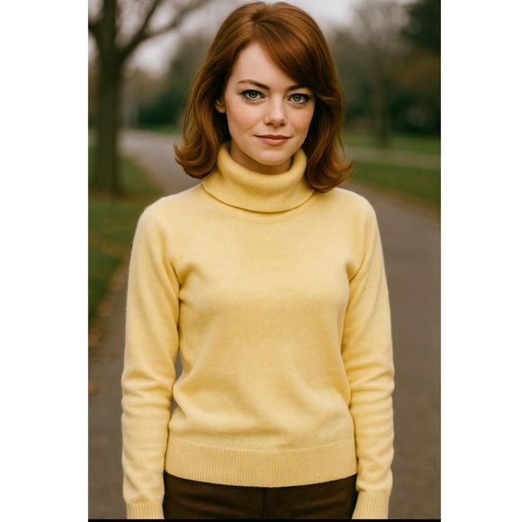 Vintage Barrie The Scotch House 100% Cashmere Turtleneck Sweater 1960-1970 Small - Picture 1 of 10